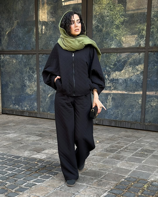 جکت مشکی طرحدار زنانه